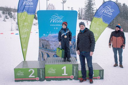 Dekoracje najlepszych IV Biegu o Puchar Wisły